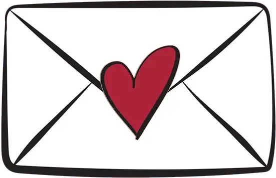 Envelope with heart seal